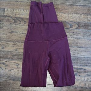 Maroon align leggings 28”